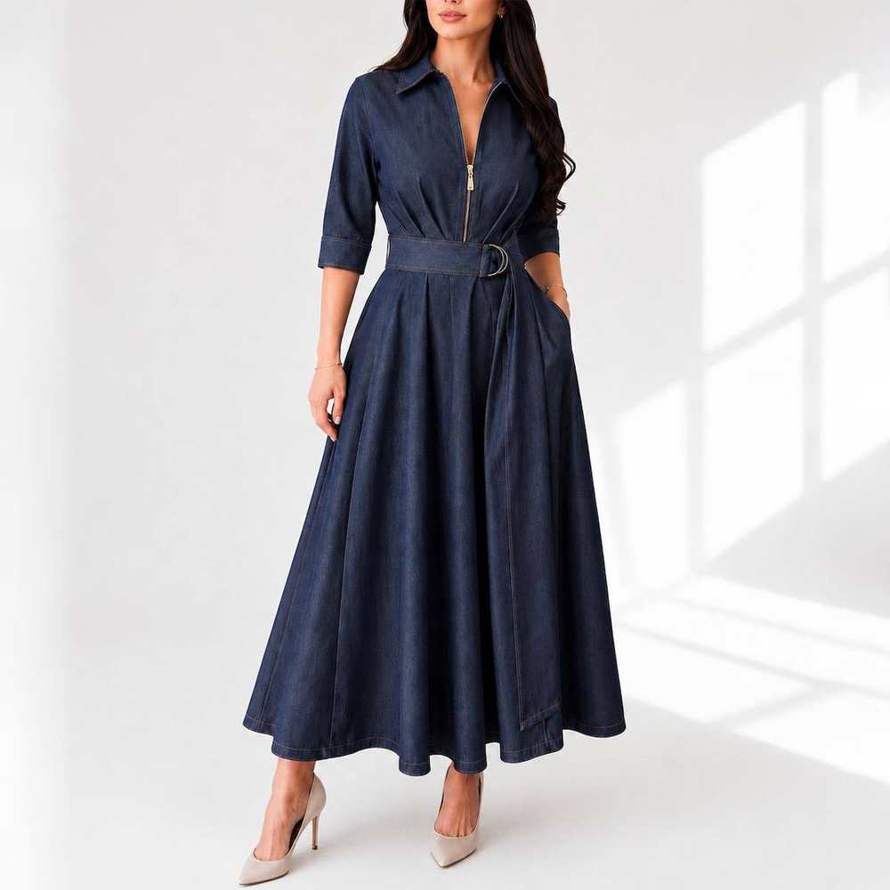 پیراهن سگک طلایی denim
